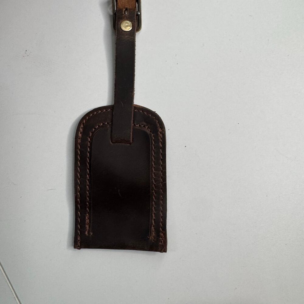 Vintage 90’s Brown Leather Weekender Duffle Patchwork Bag 20”x10”x10” Logo/Name - Picture 12 of 13